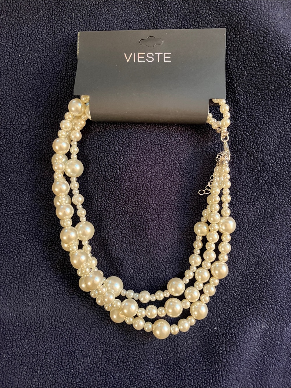Vieste Ivory Faux Pearl Multi-Strand Necklace